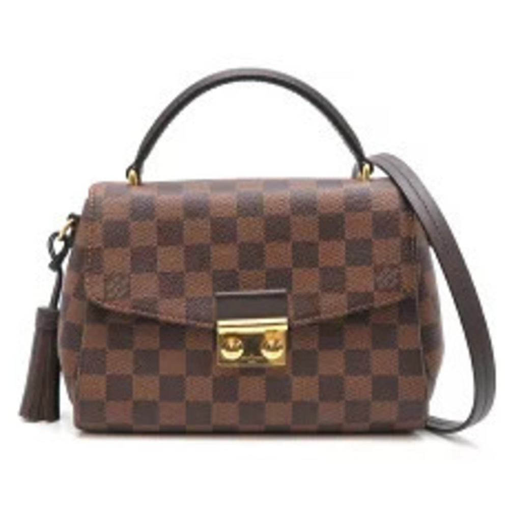 Louis Vuitton Damier Croisette Handbag Ebene Brown
